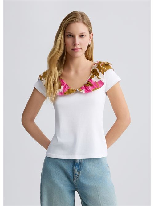 T-shirt con rouches stampata Liu Jo | WA5364J6308.M9537